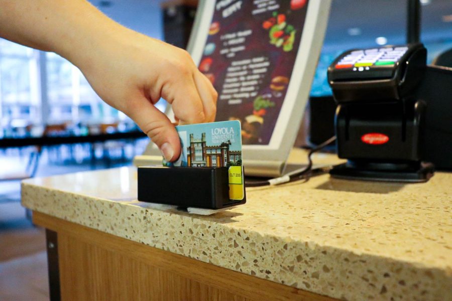 student meal plan swipe card