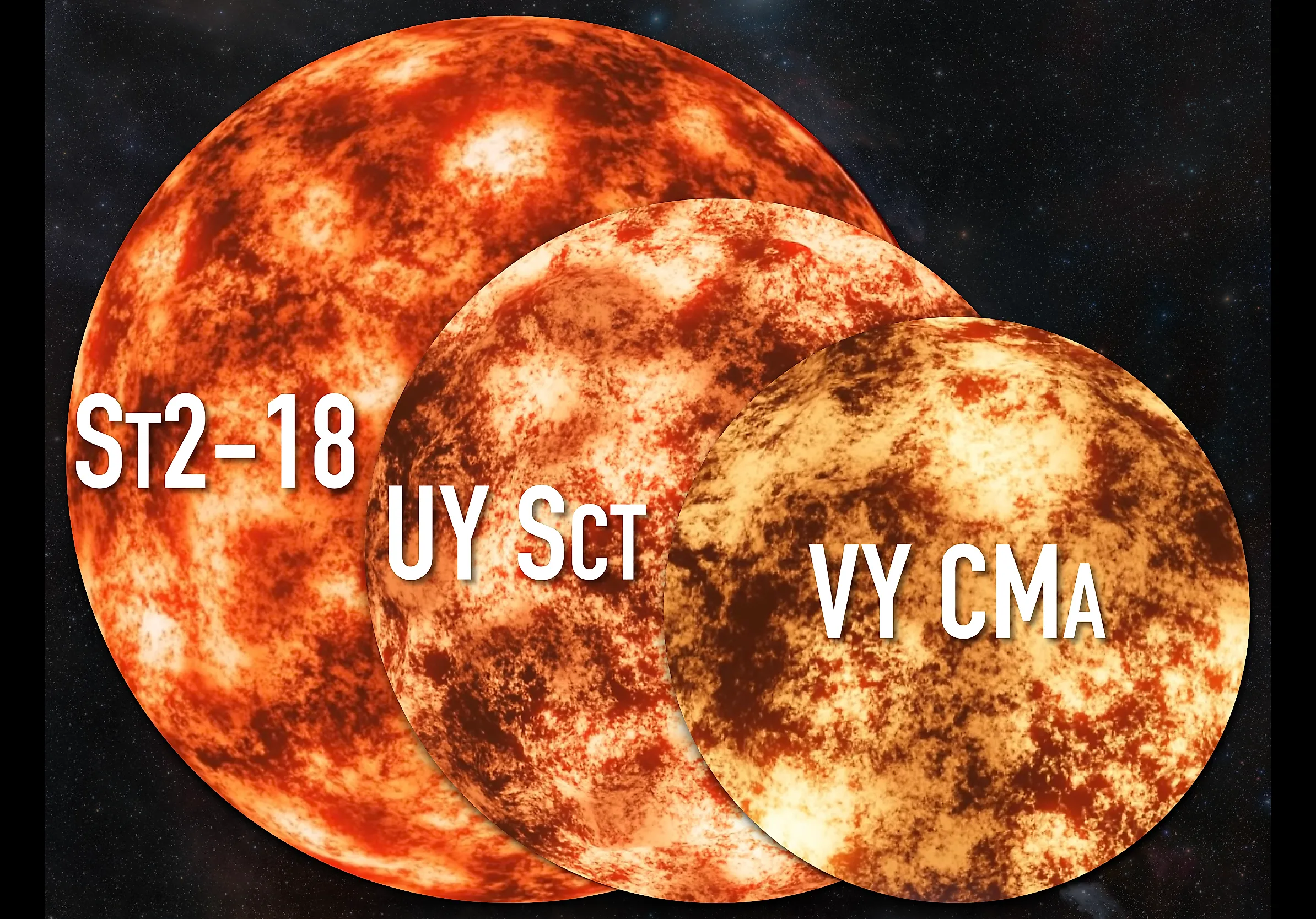 UY Scuti star comparison