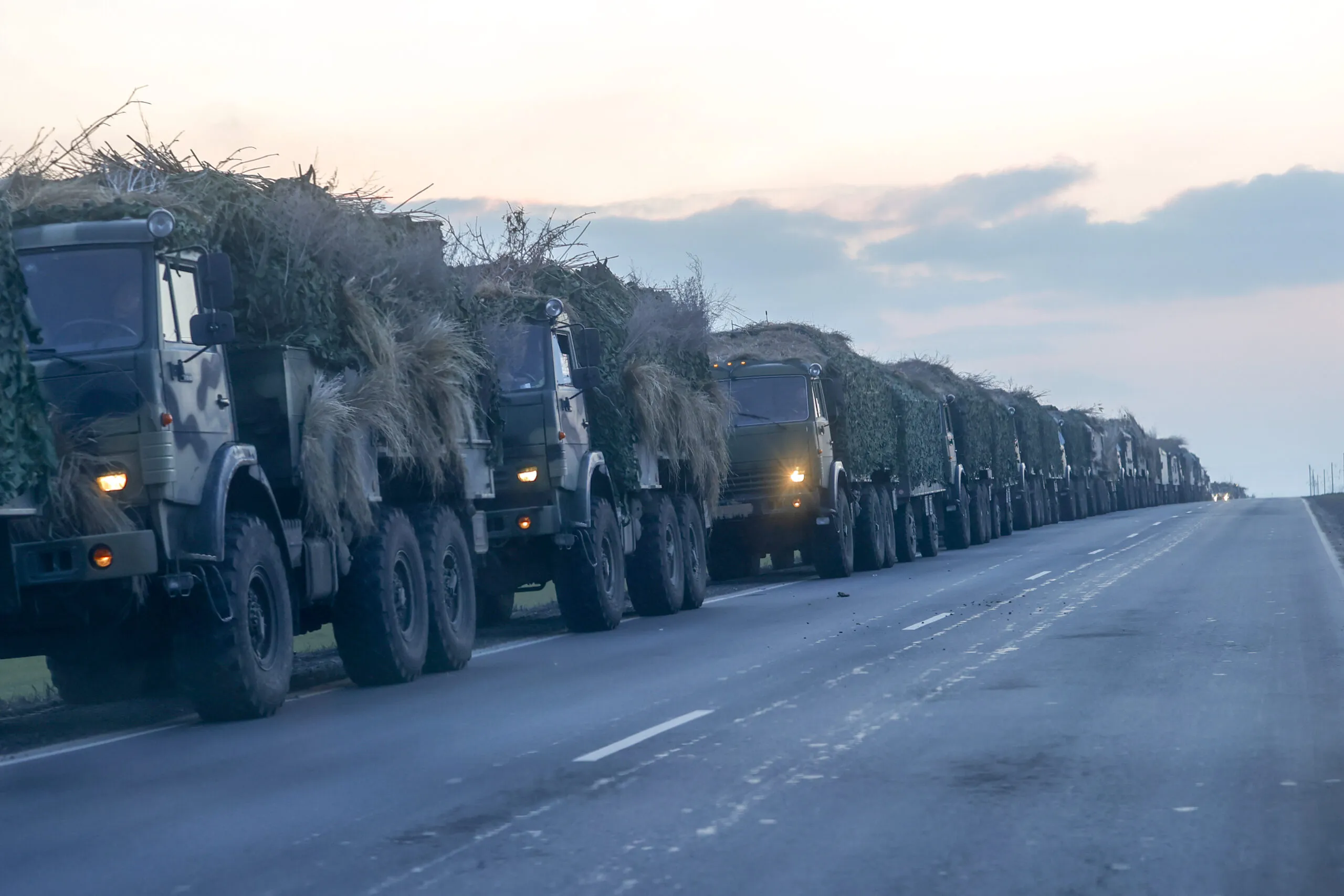 military logistics convoy Ukraine