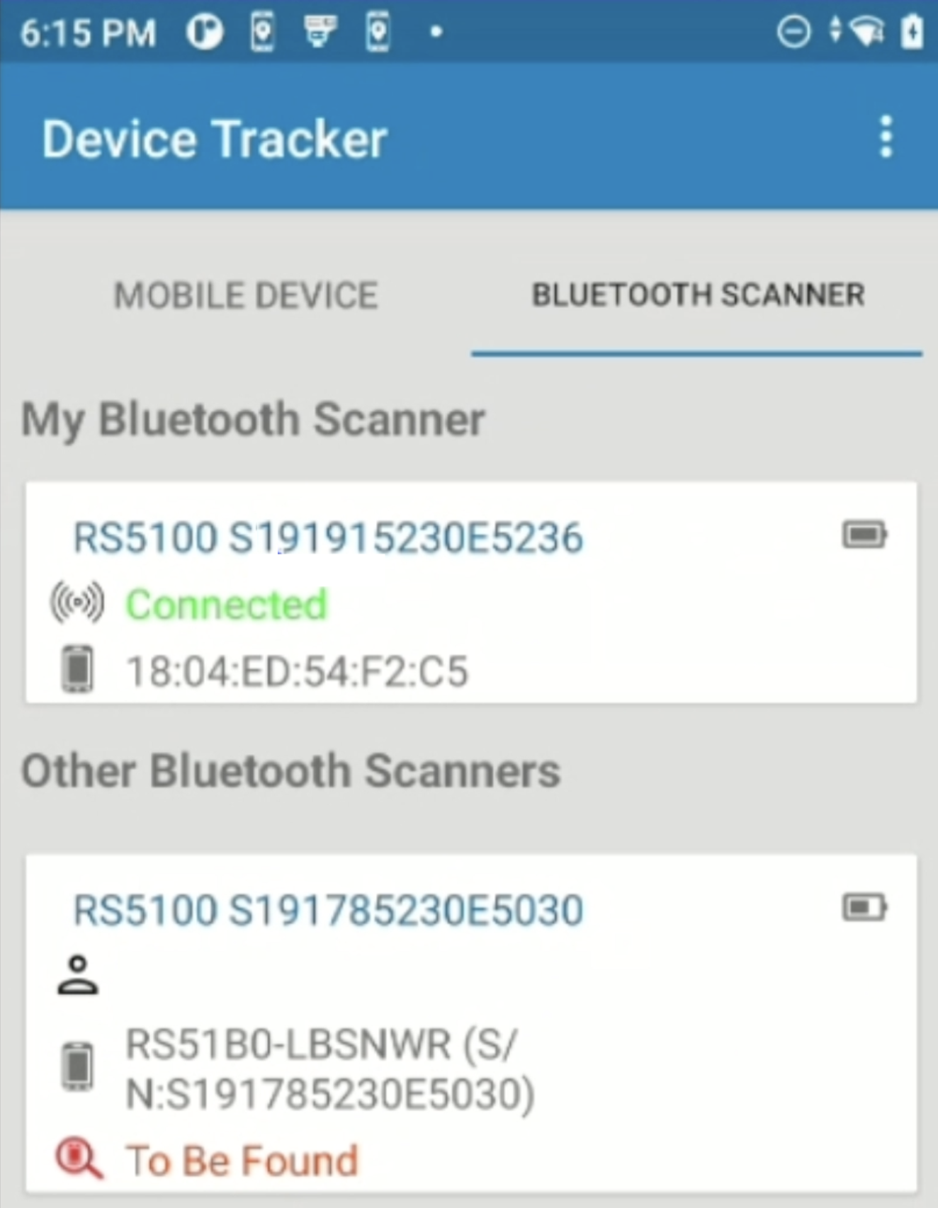 Bluetooth scanner detecting hidden devices