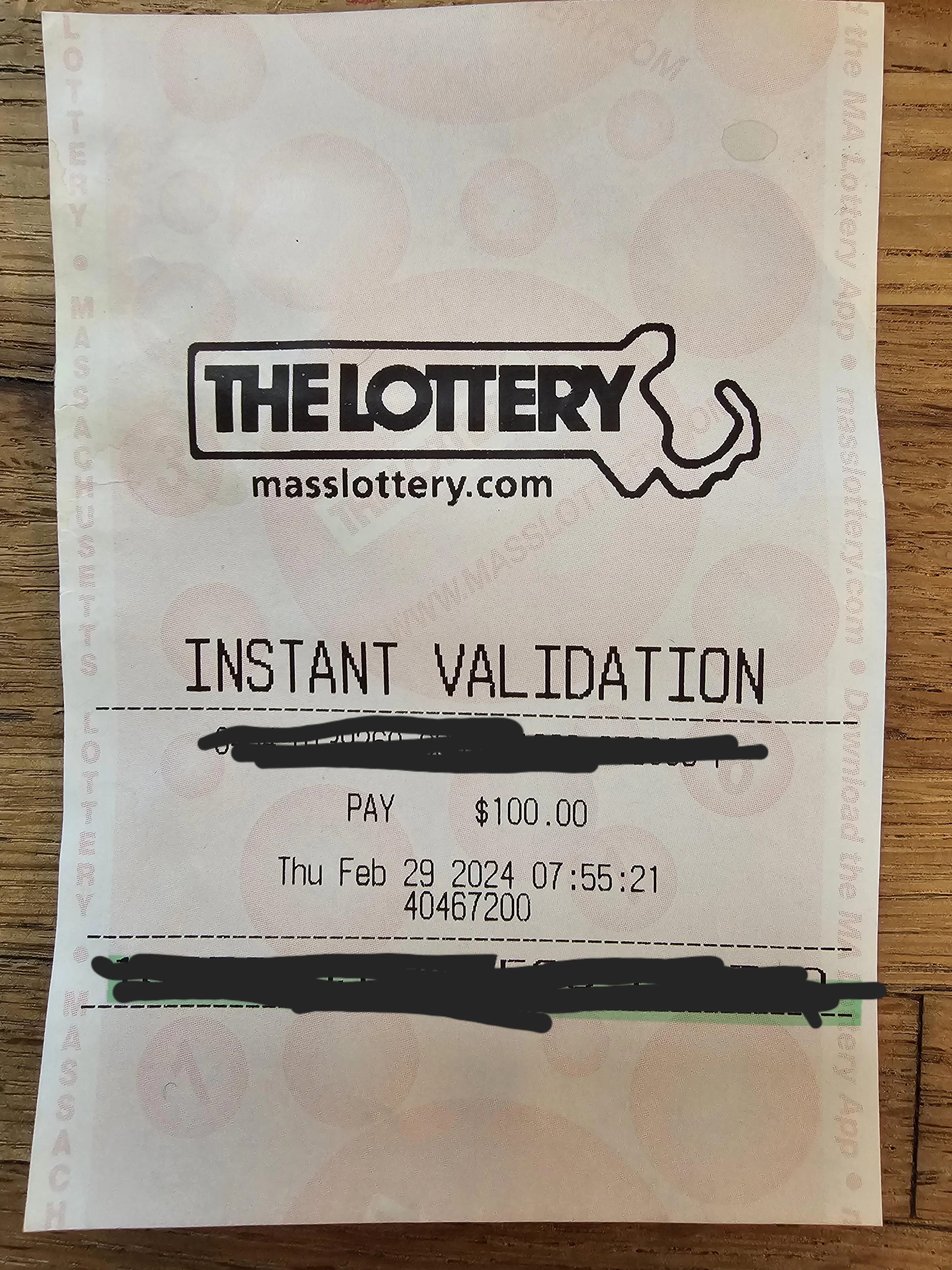 lottery ticket validation check