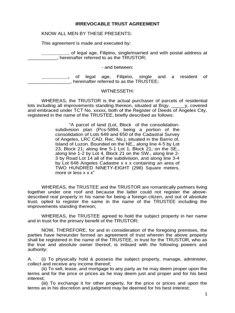 trust LLC legal documents