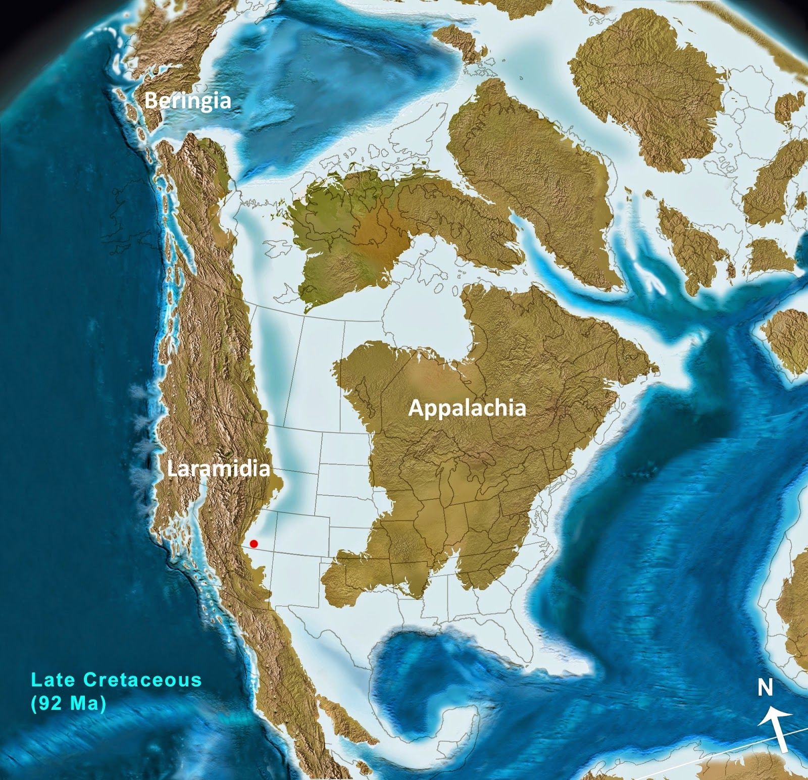 North America submerged coastline