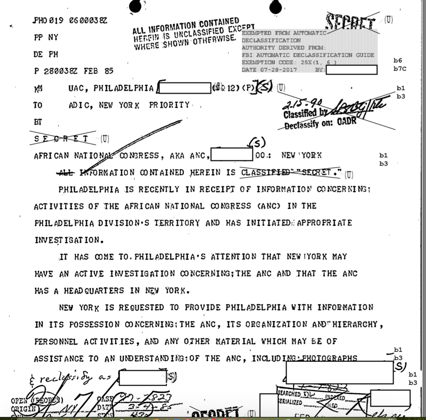FBI redactions documents