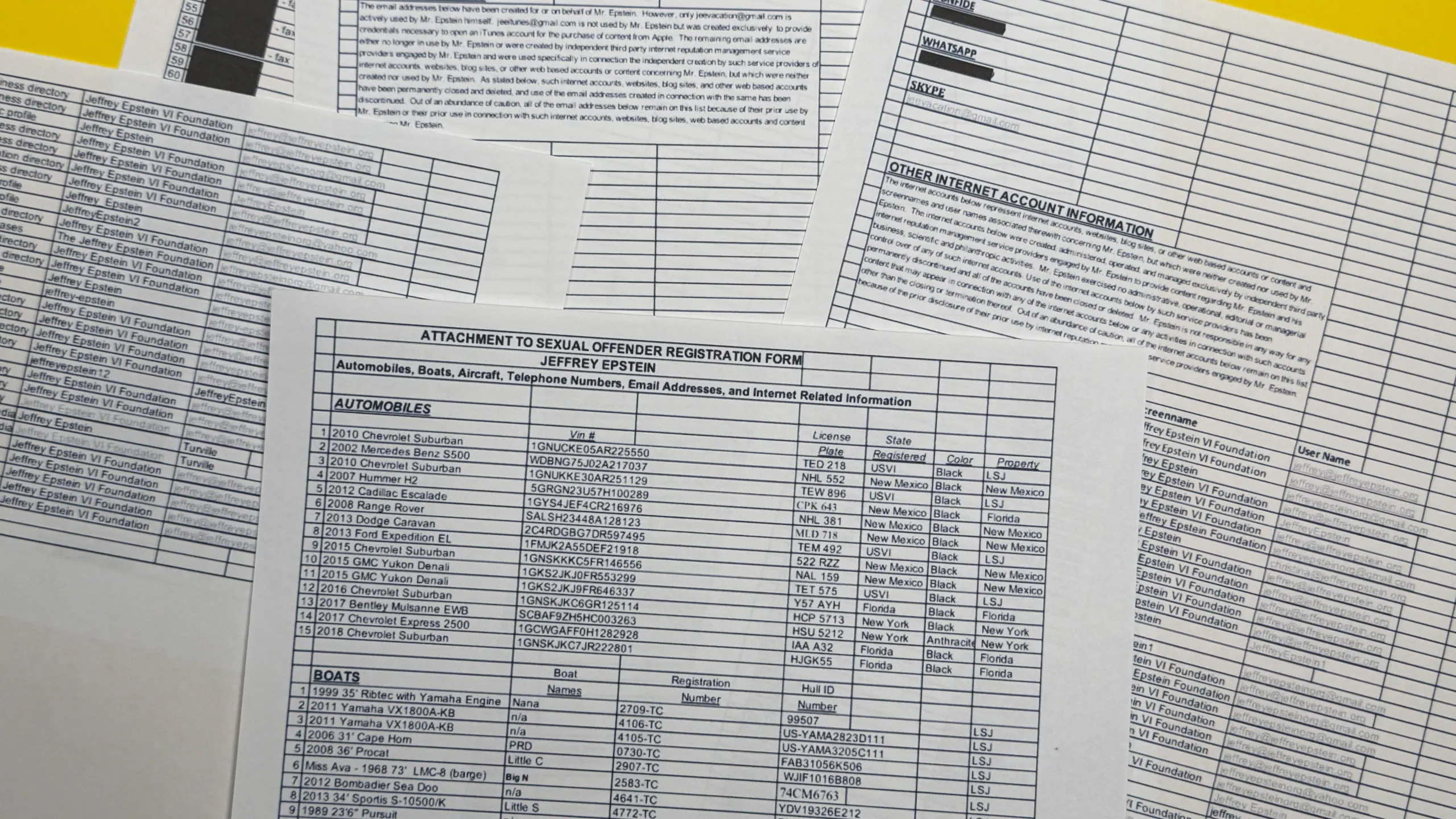 Epstein files documents
