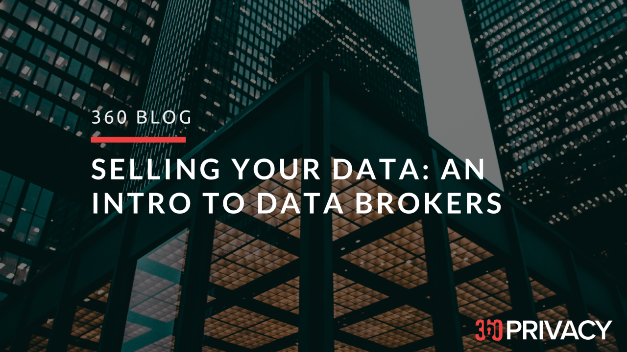 Personal data broker sale