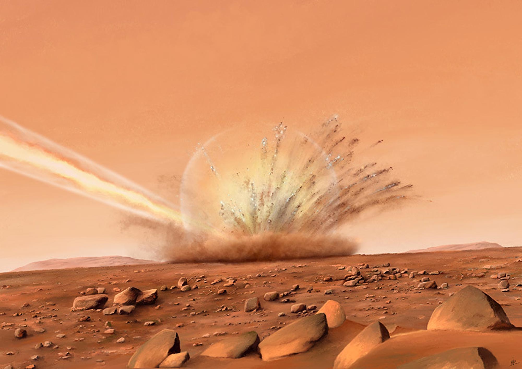 Martian meteorite impact
