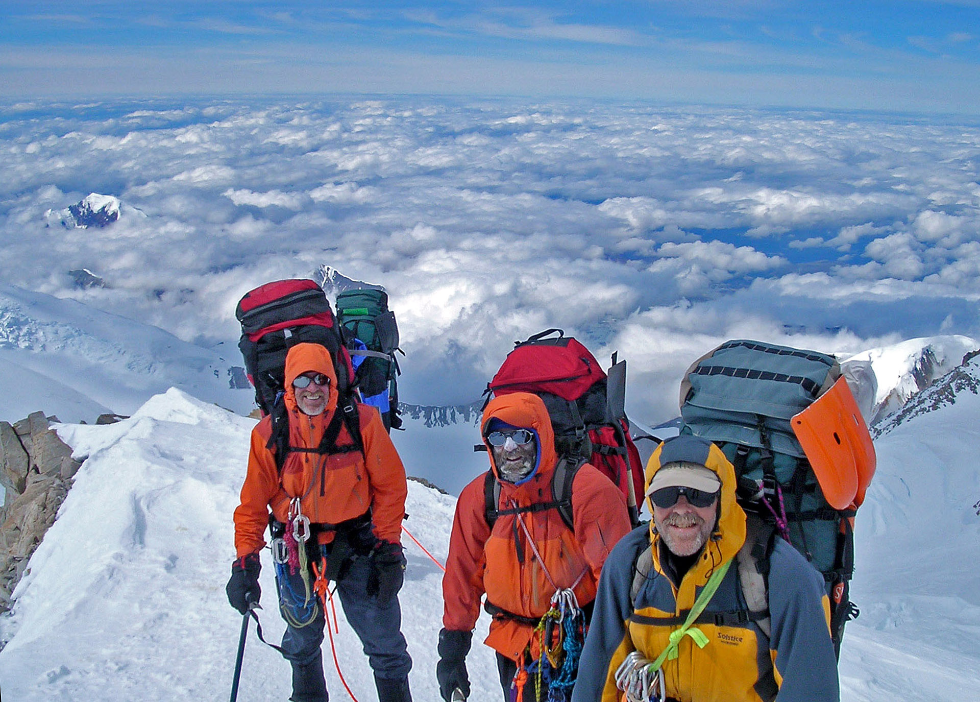 Alaskan climbers backcountry hiking