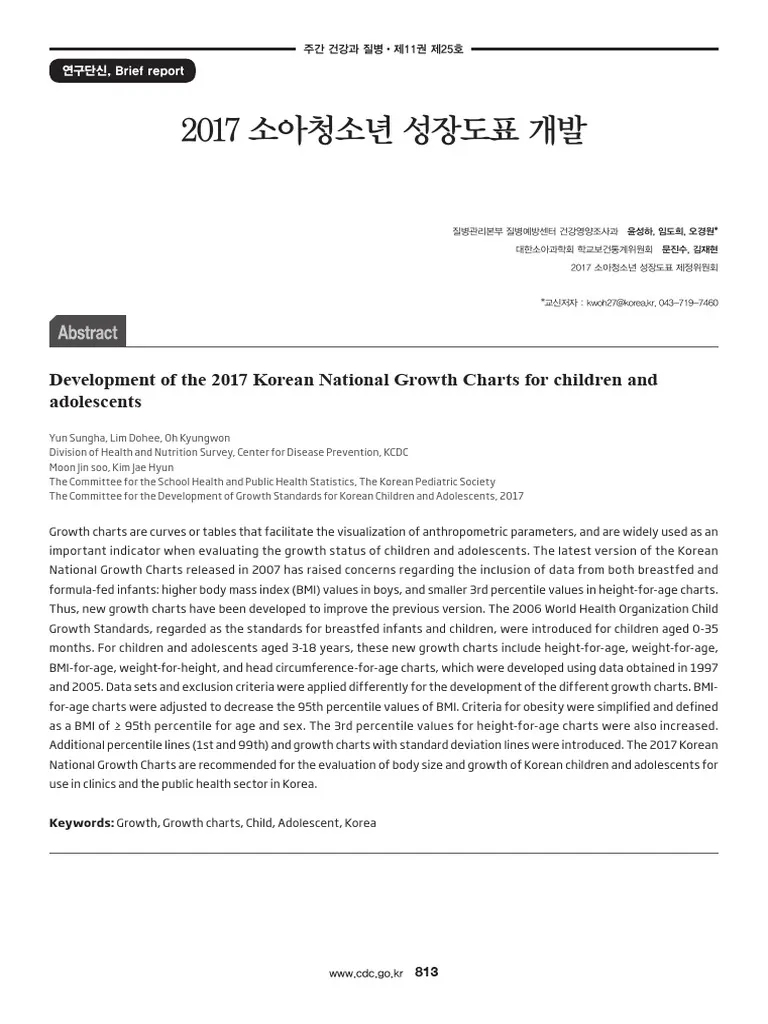 South Korea adolescent growth