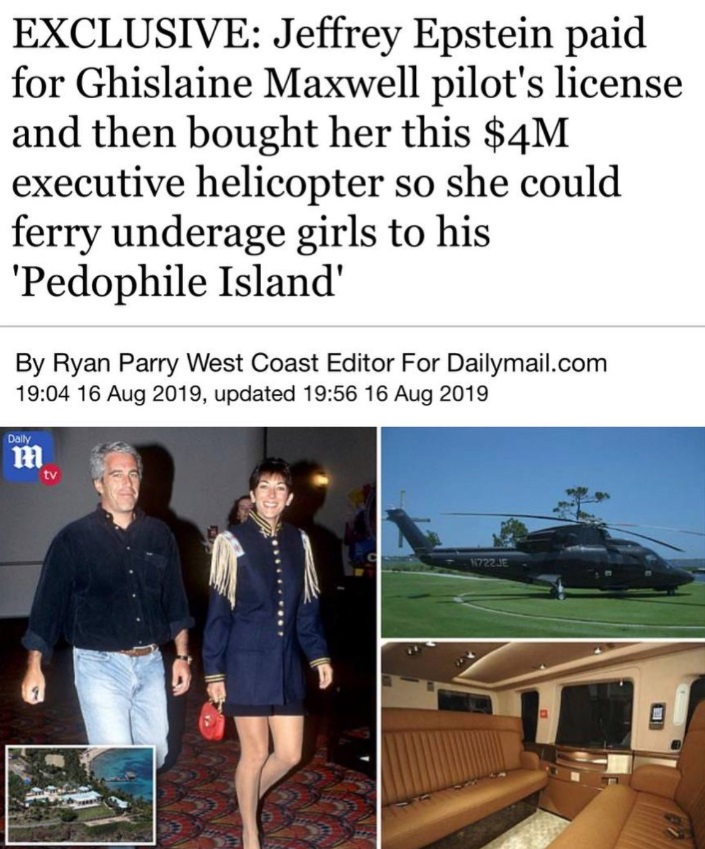 Epstein helicopter transport island