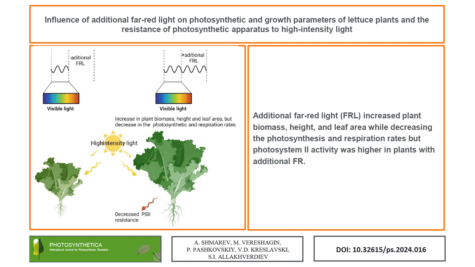 photosynthesis red light adaptation