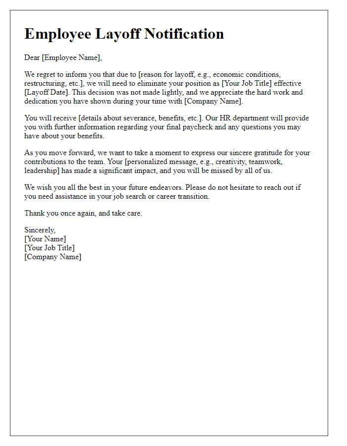 layoff notification email