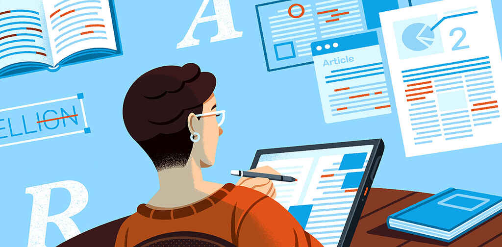 copyeditor working computer