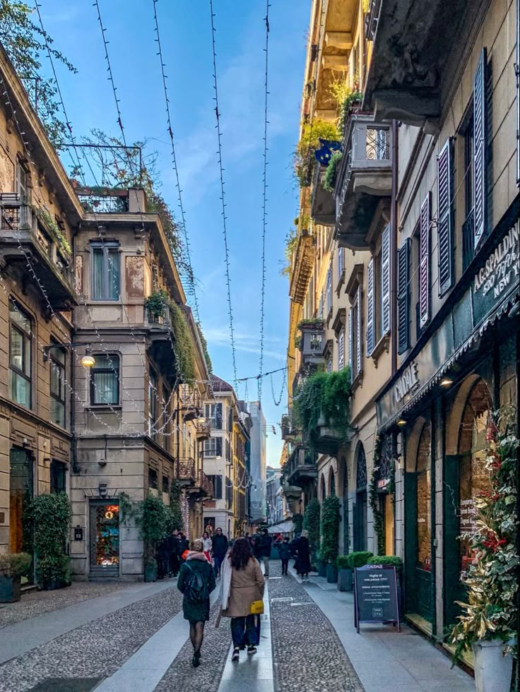 Brera district Milan street
