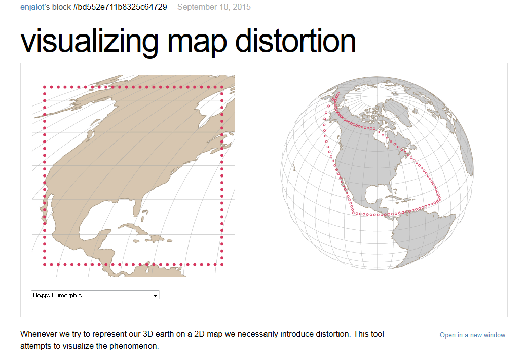 Mercator map projection distortion