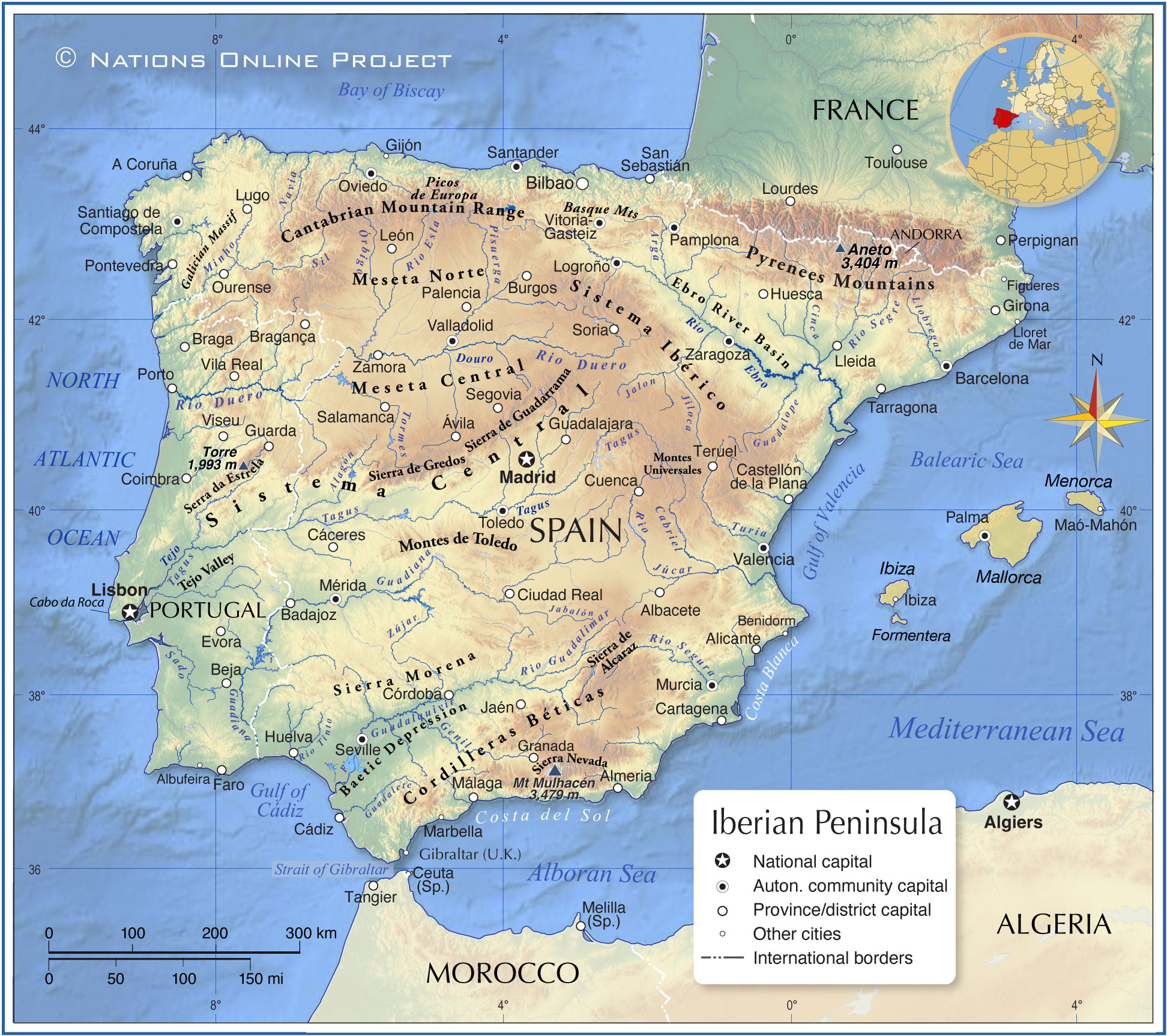 Iberian Peninsula geography