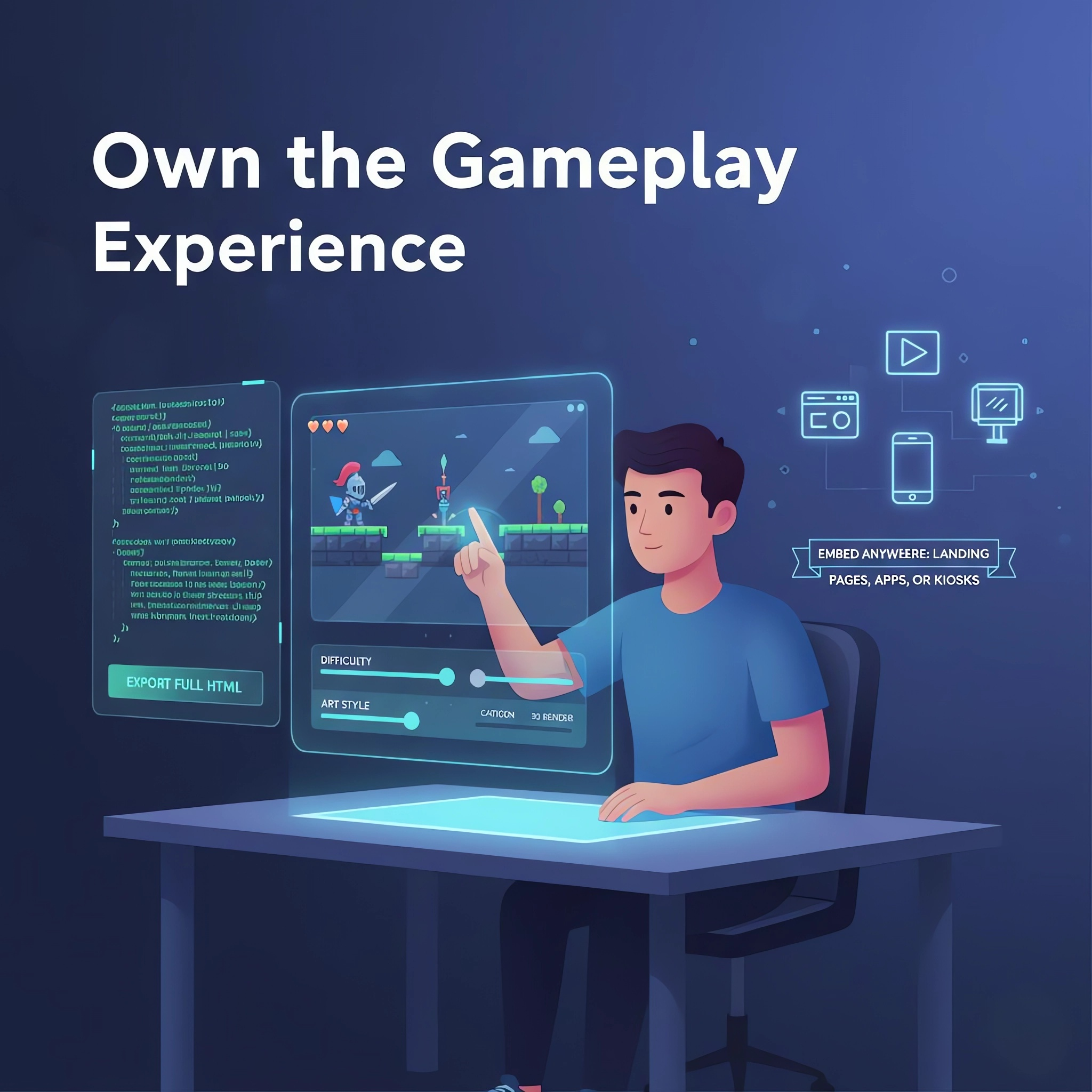 AI game creation interface