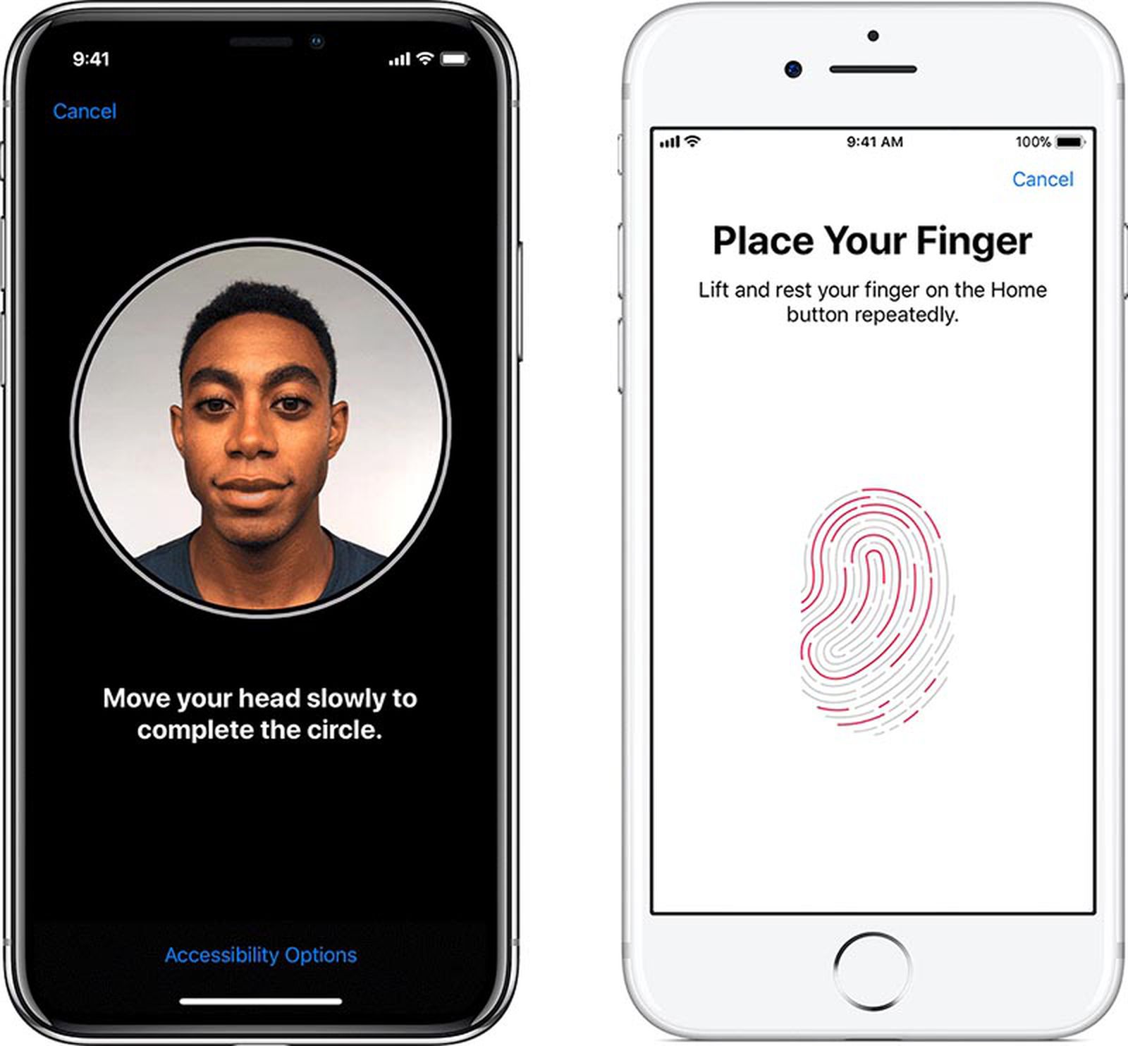 Face ID Touch ID on smartphones