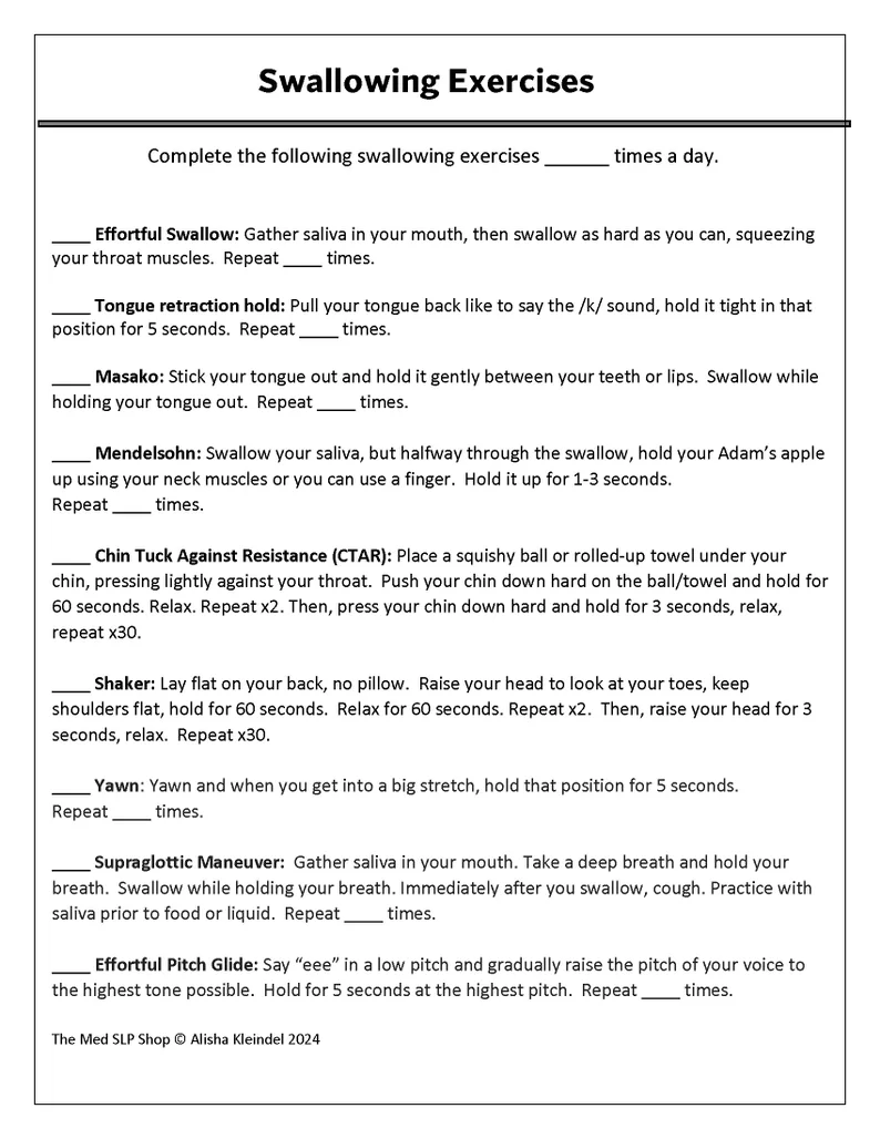 swallowing rehabilitation exercises