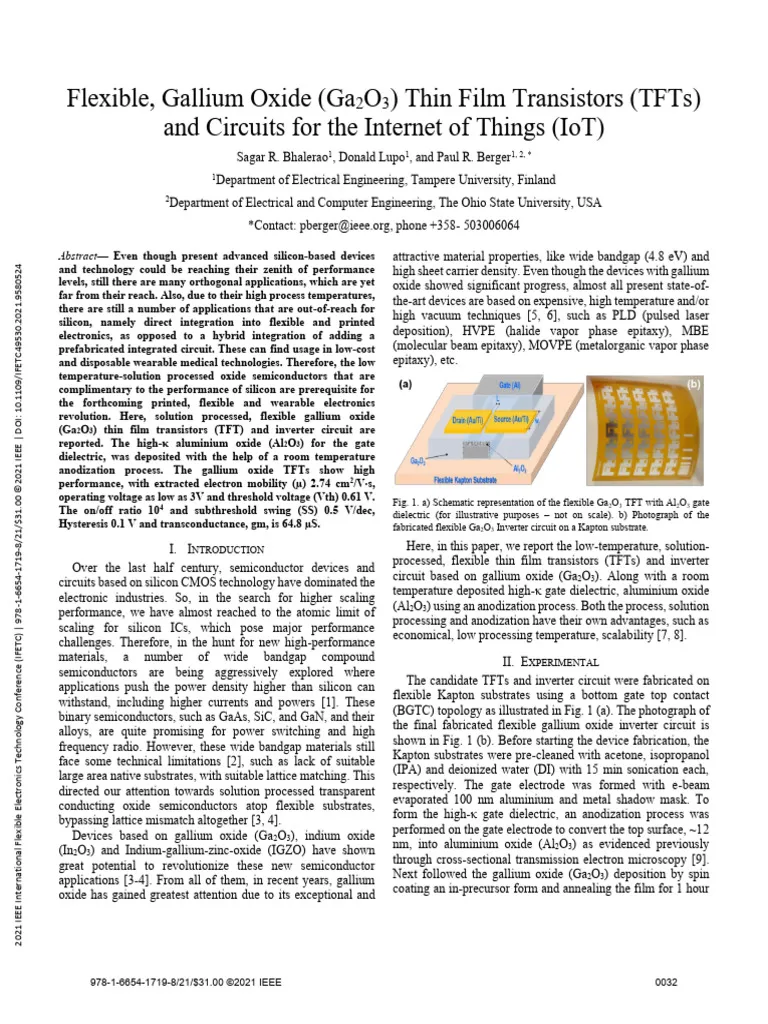 flexible electronics gallium circuits
