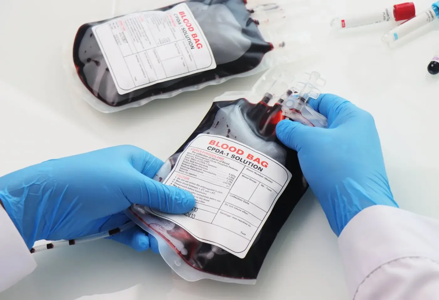 Blood bags used in transfusion medicine