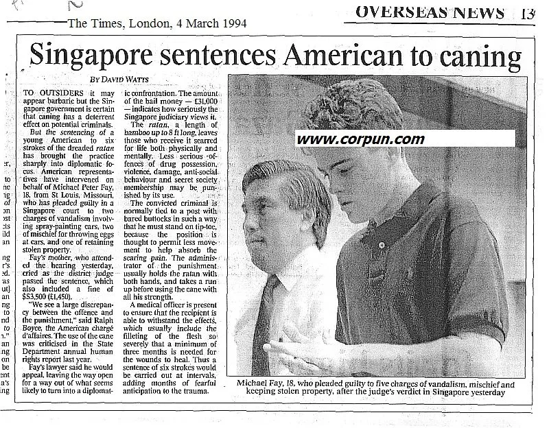 Singapore judicial caning