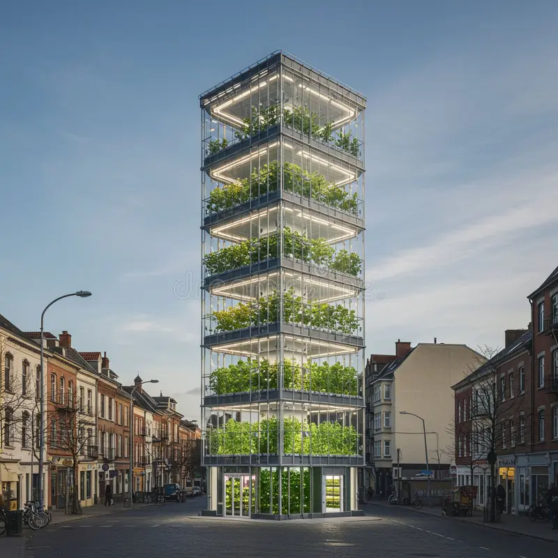 Urban vertical farming buildings