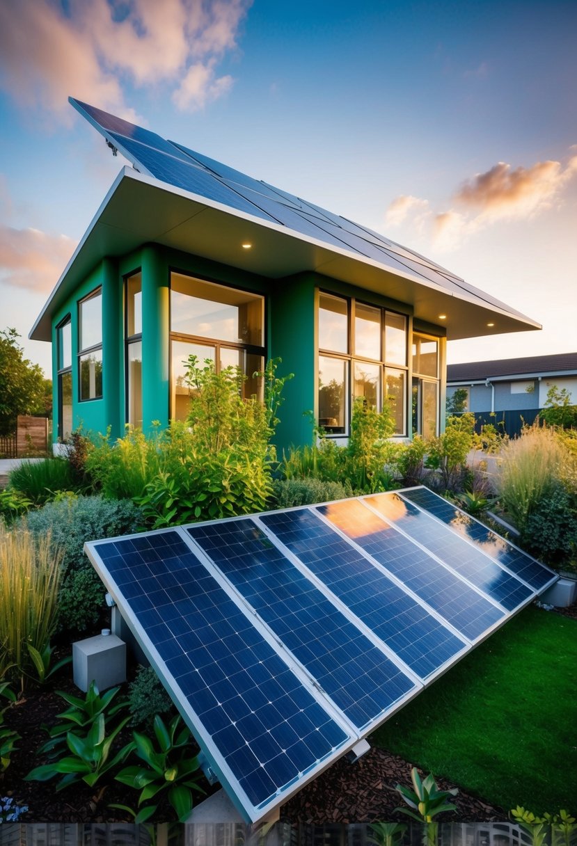 Solarpunk architecture green roofs