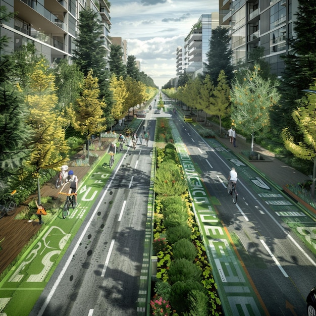 Biophilic urban design street trees