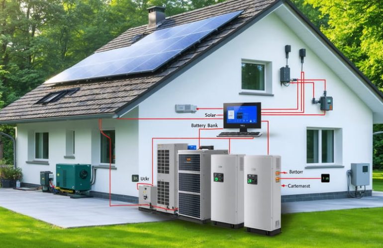 Solar panels battery storage