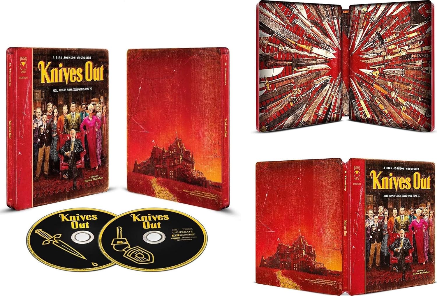 Knives Out steelbook cover art