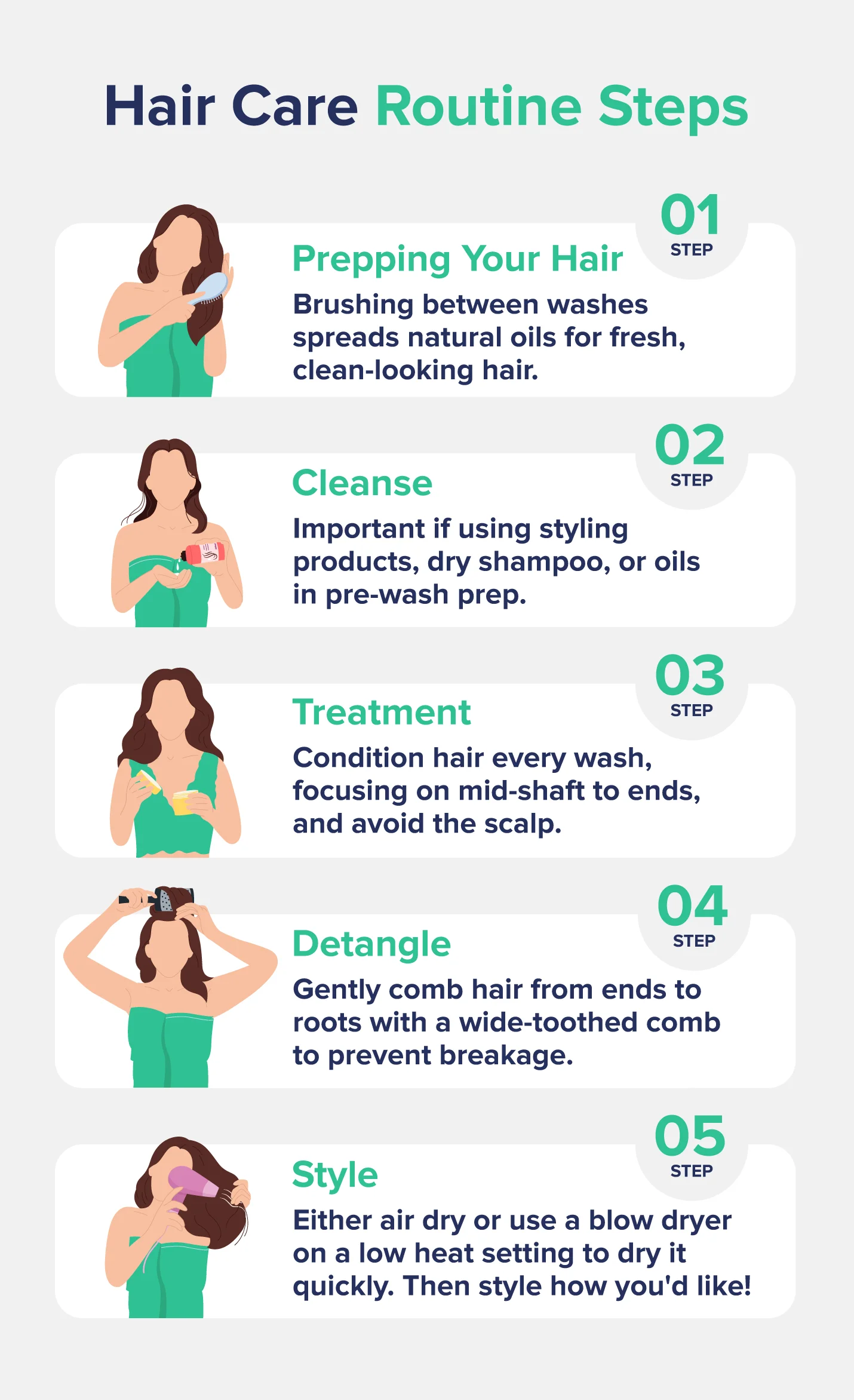 Hair care routine young adult