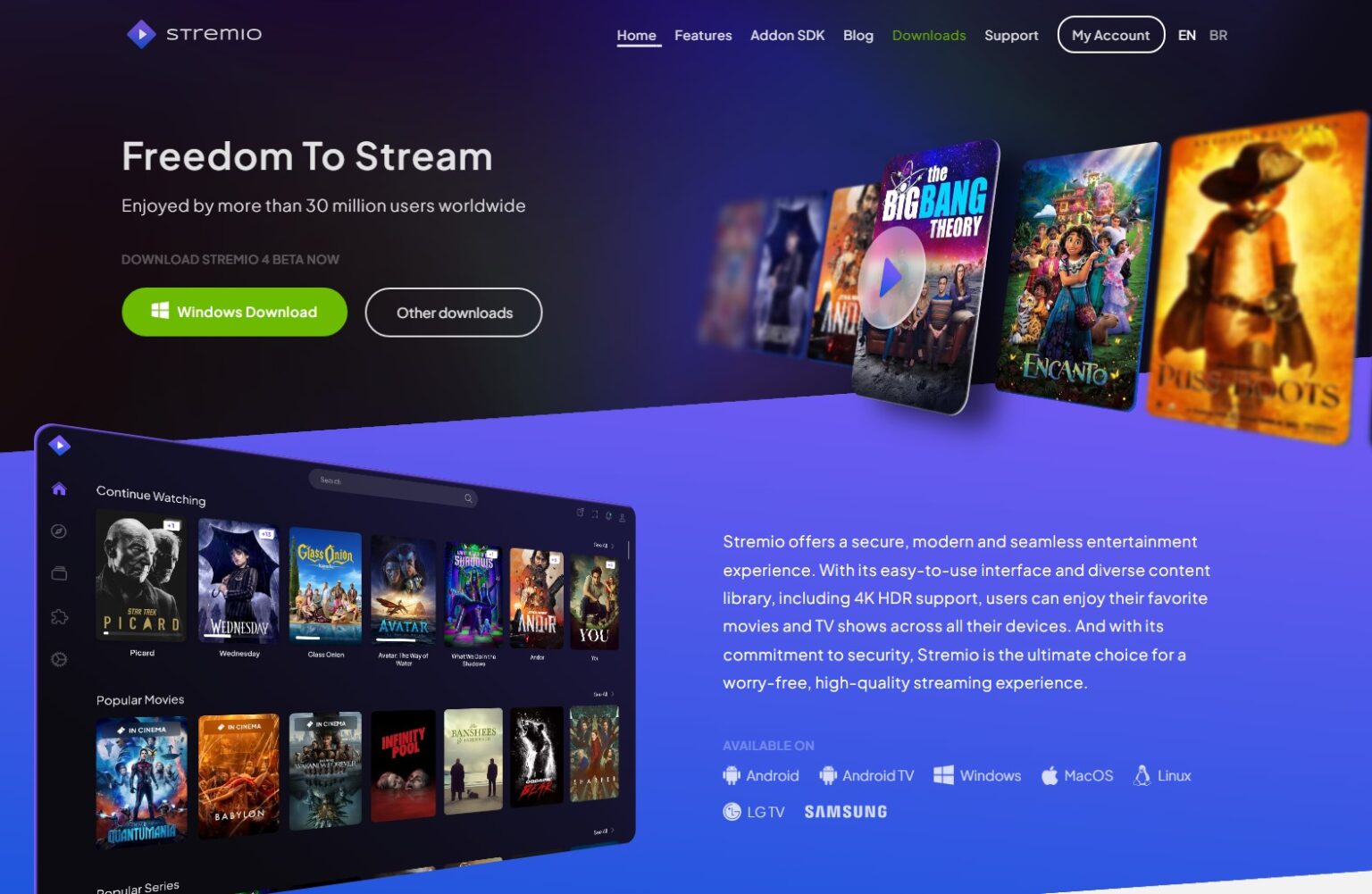 Stremio unlimited streaming