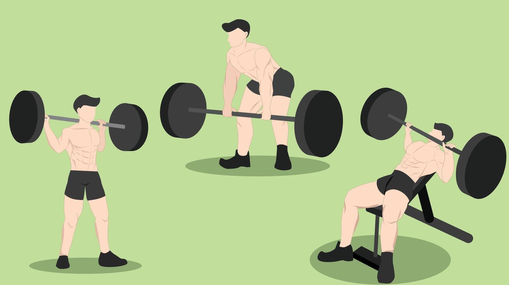 squat deadlift bench press