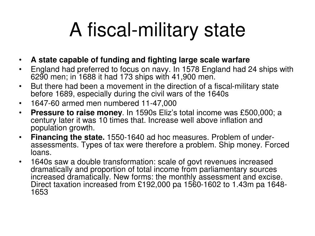 mercantilism fiscal military state