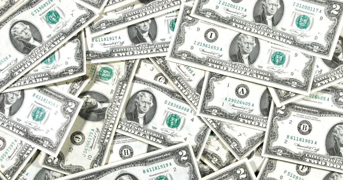 two-dollar bill emergency stash