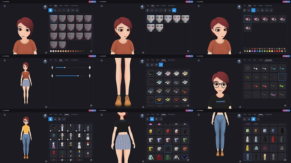 VR avatar design examples