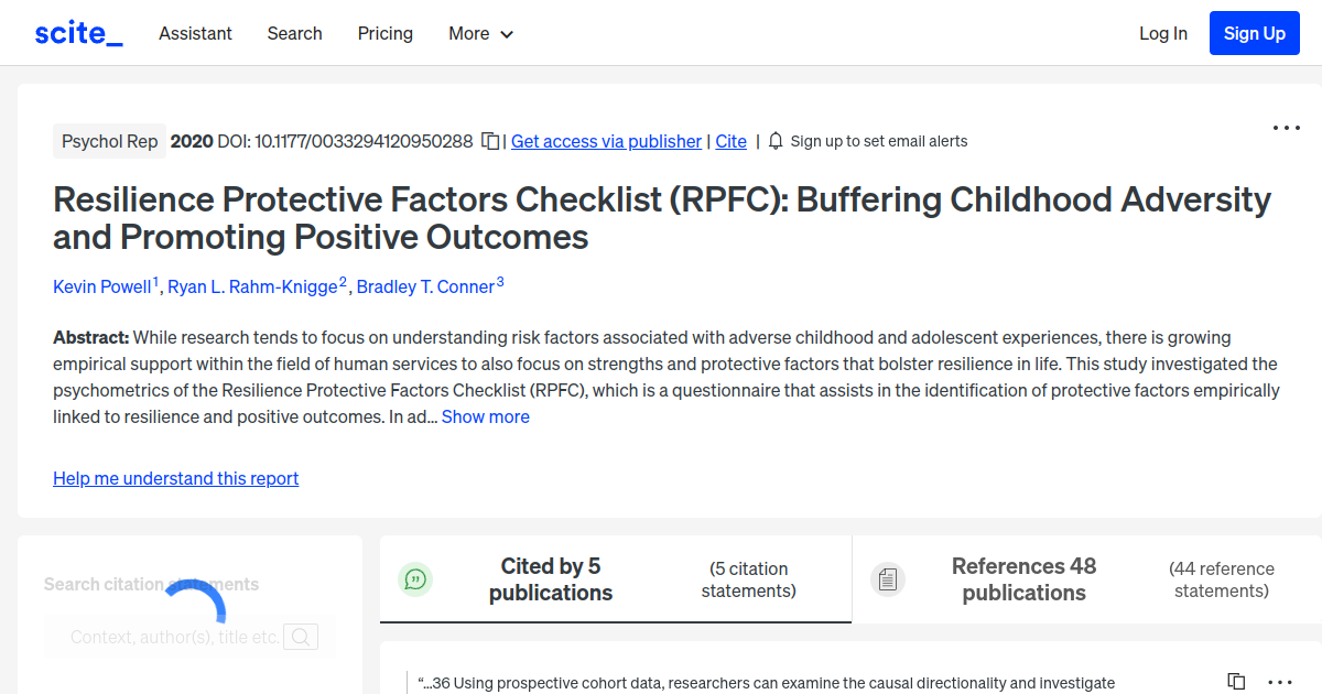 resource buffering childhood