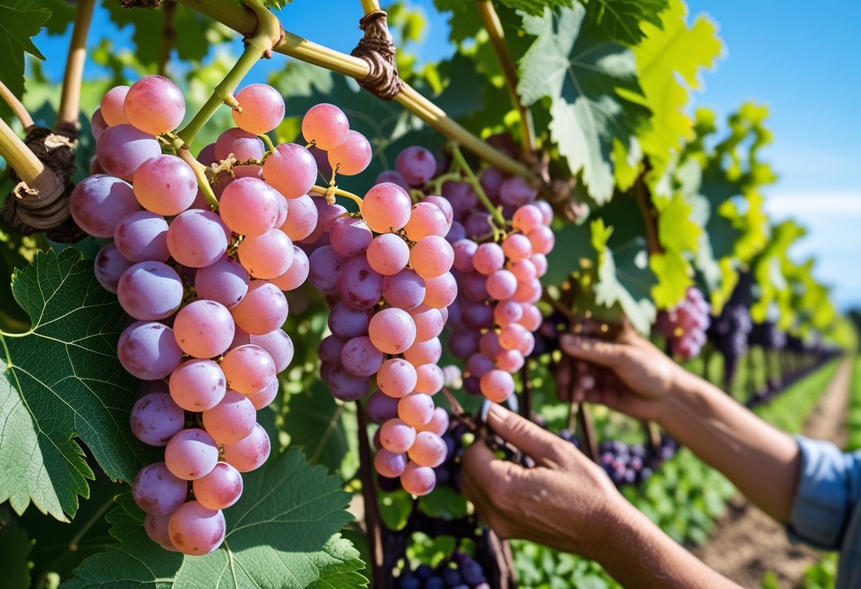 Cotton Candy grape clusters