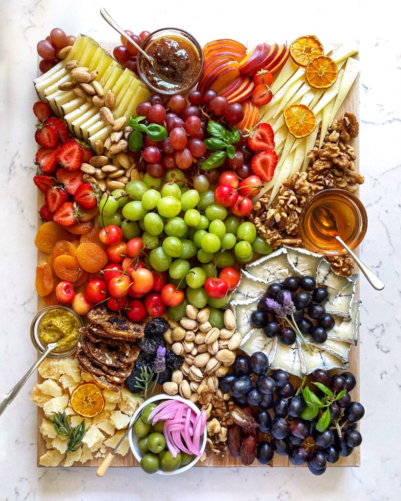 giant grapes cheese board