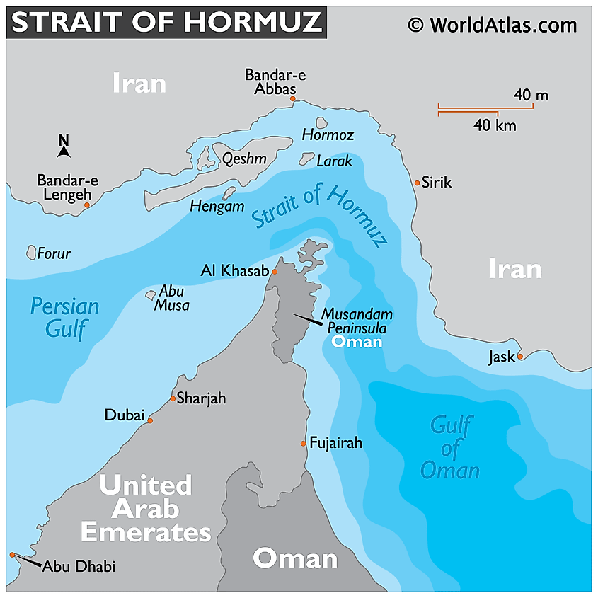 Strait of Hormuz map
