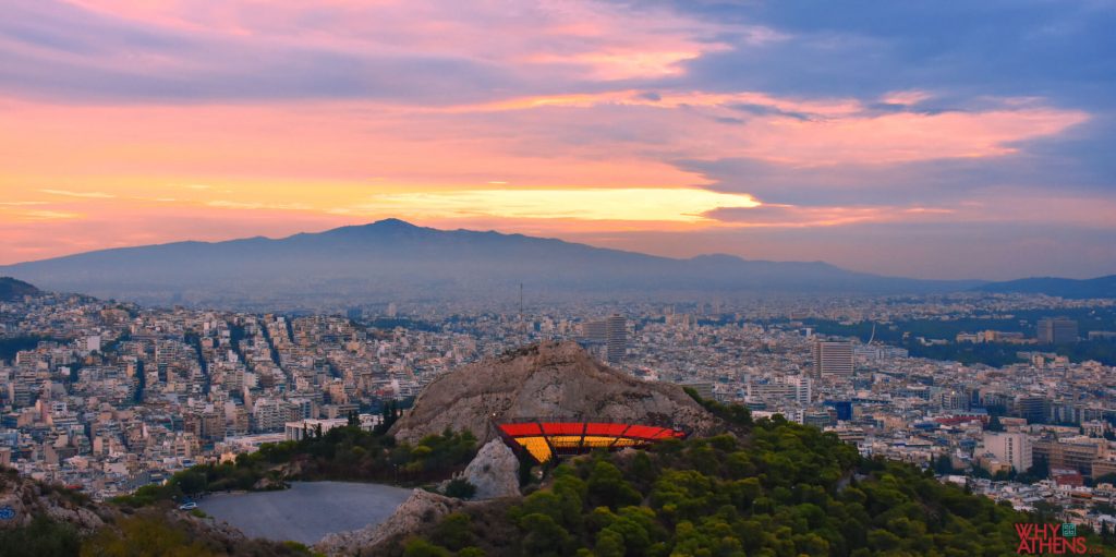 Mount Lycabettus sunset view