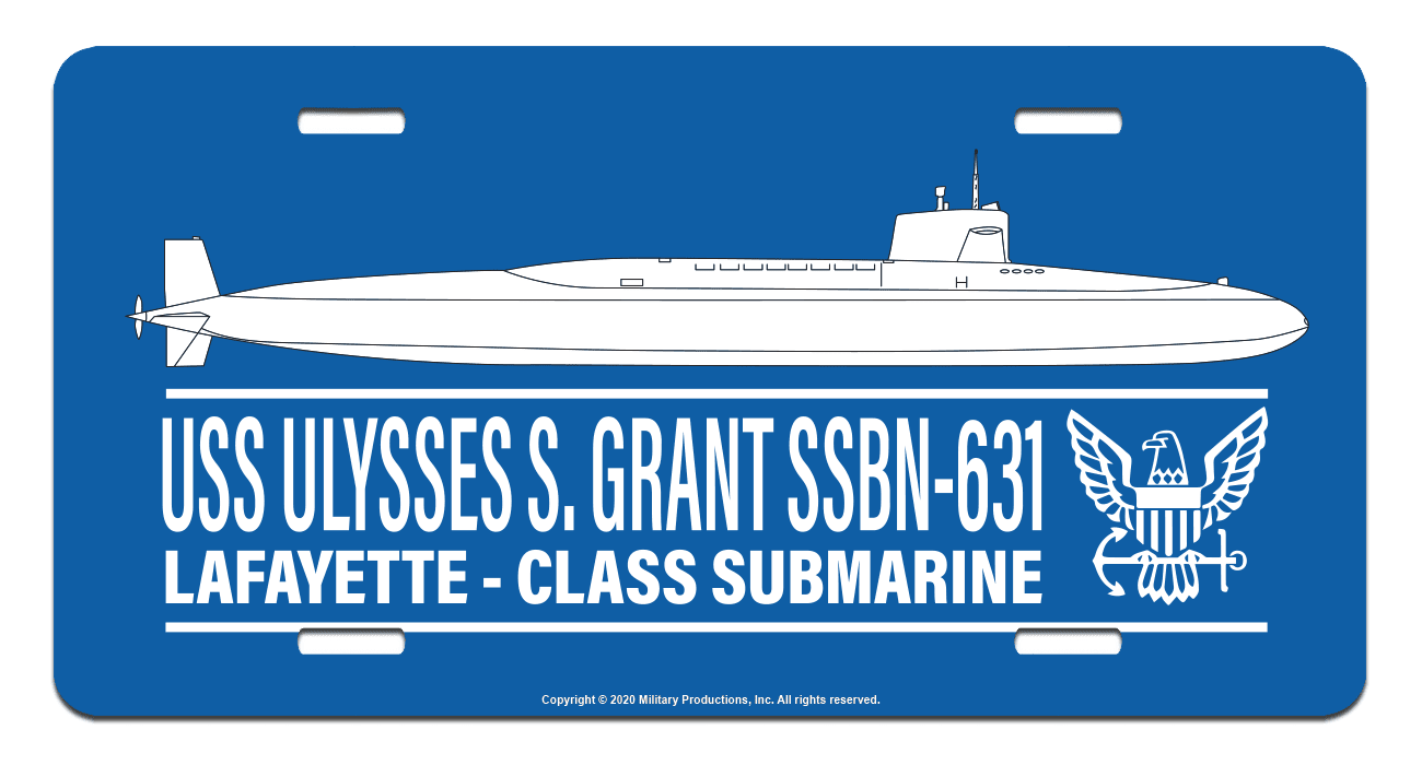 Ulysses submarine nameplate engraved detail