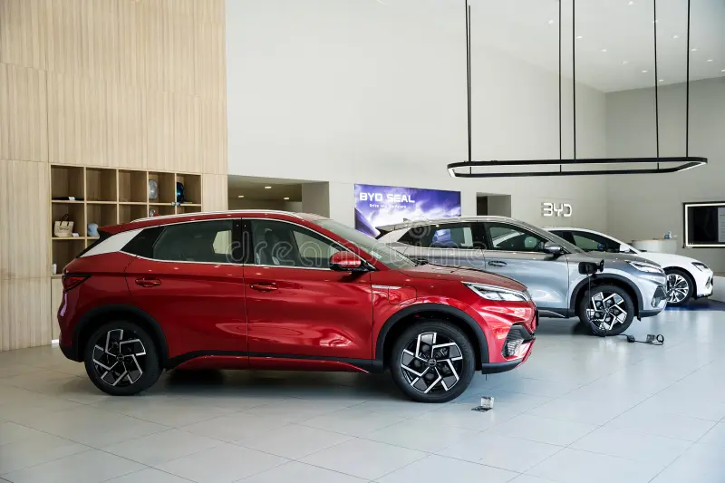 BYD electric car showroom