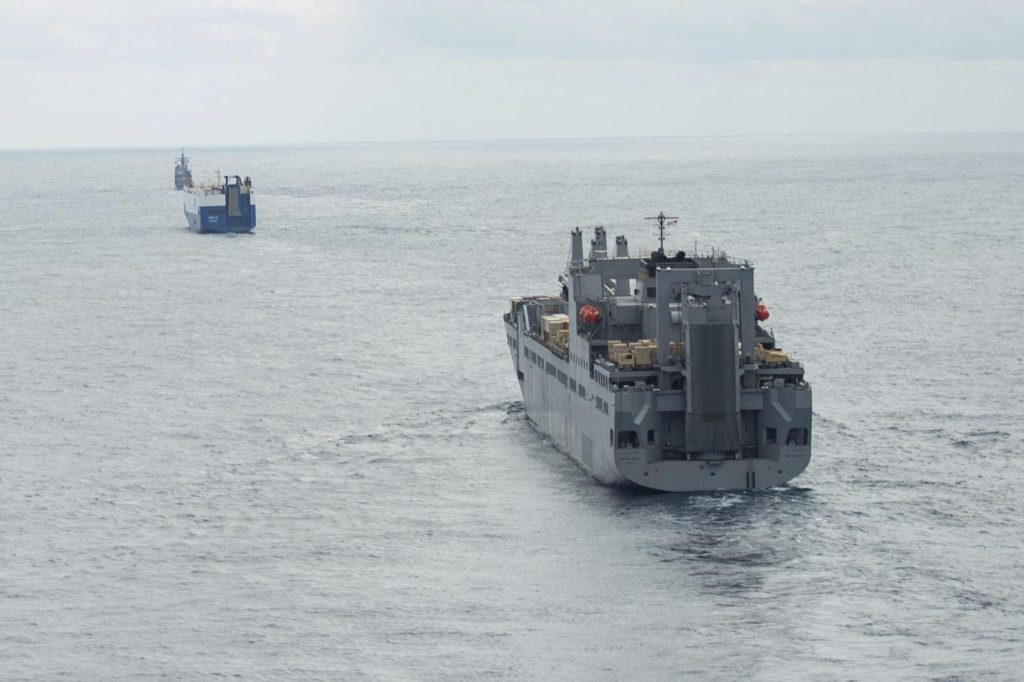 Naval logistics and escort operations