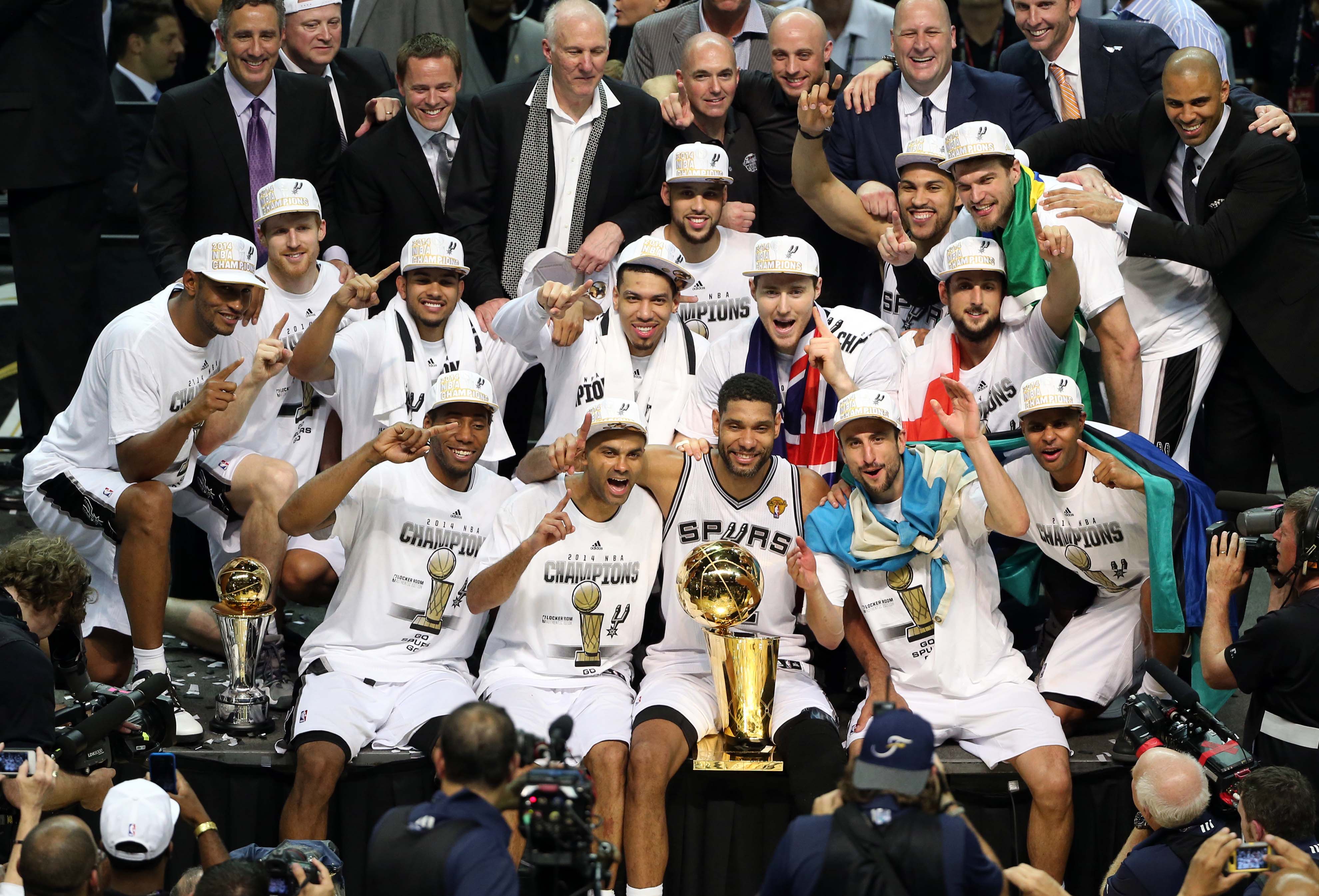 San Antonio Spurs team celebration