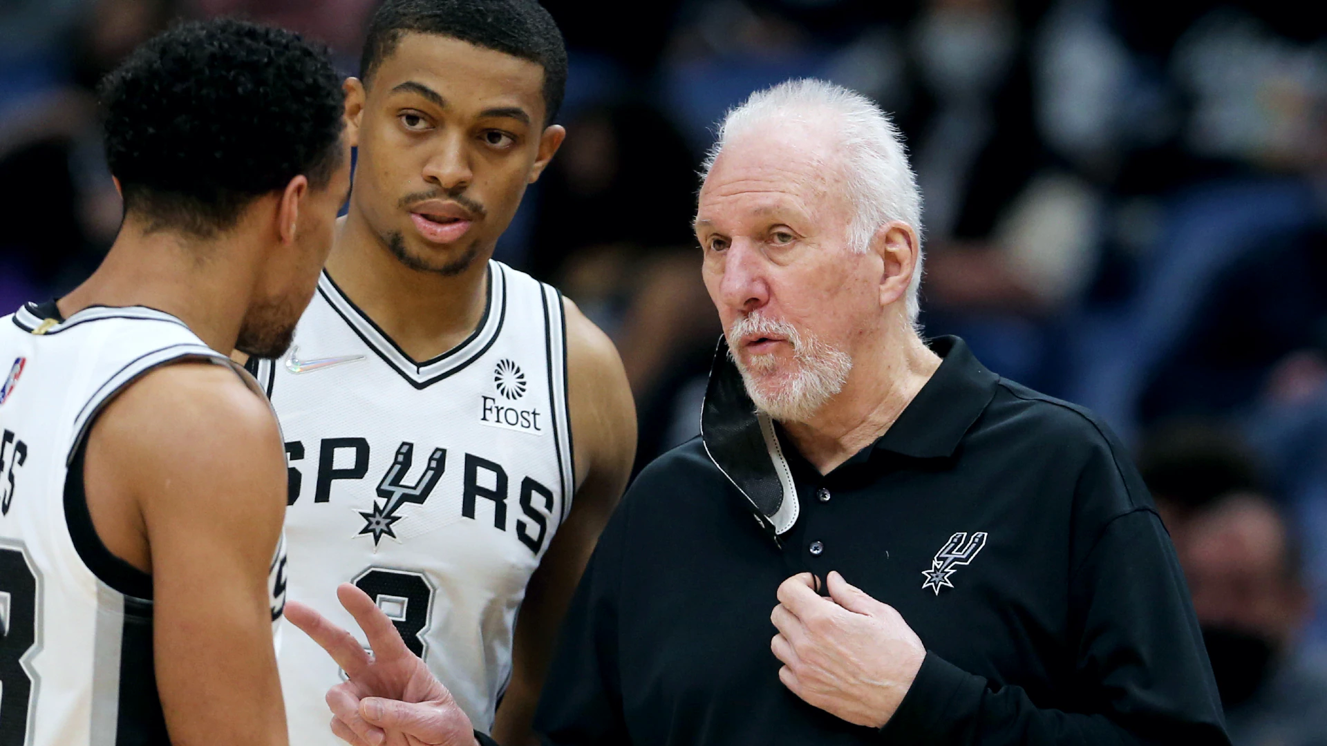 Gregg Popovich coaching Spurs