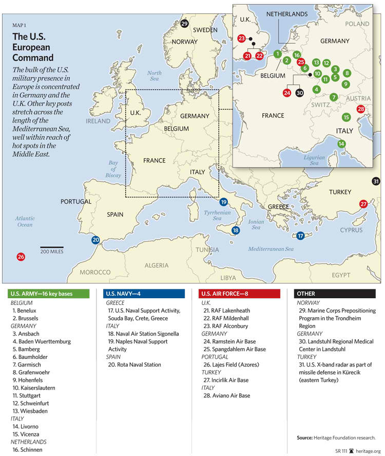 United States European military bases