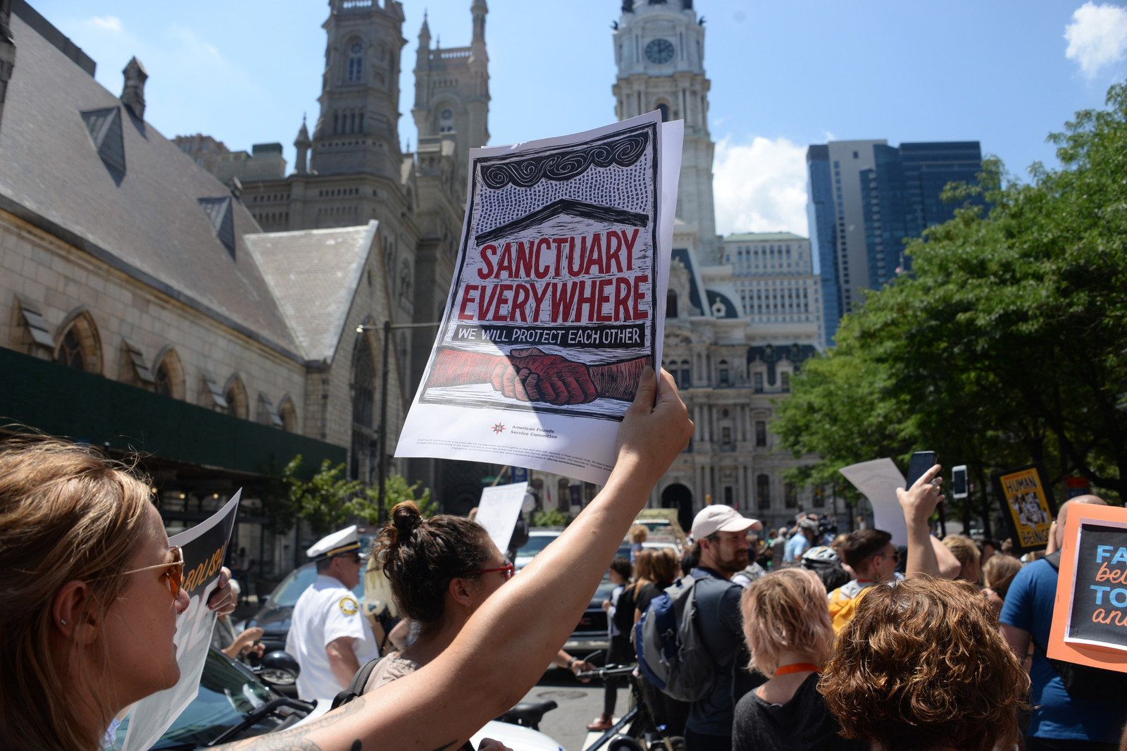 sanctuary city rally