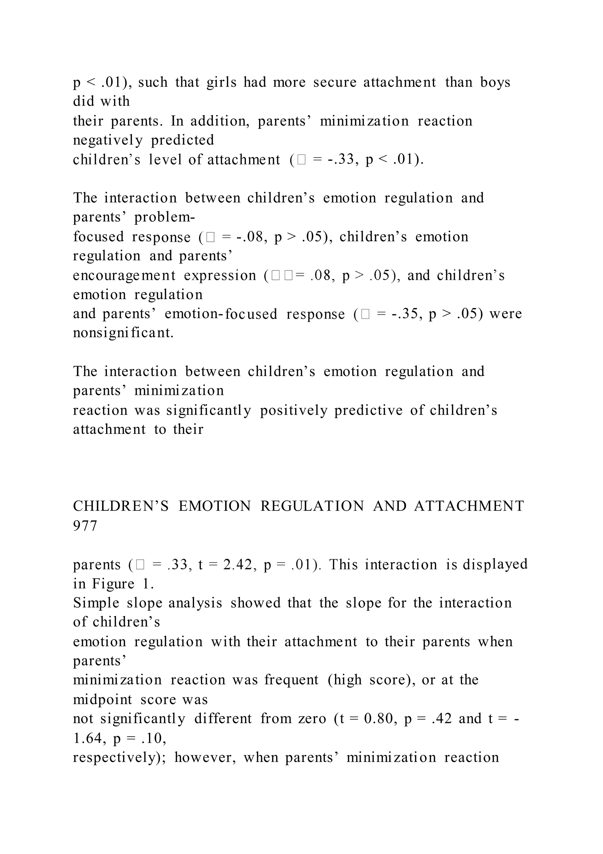 parental minimization of child feelings